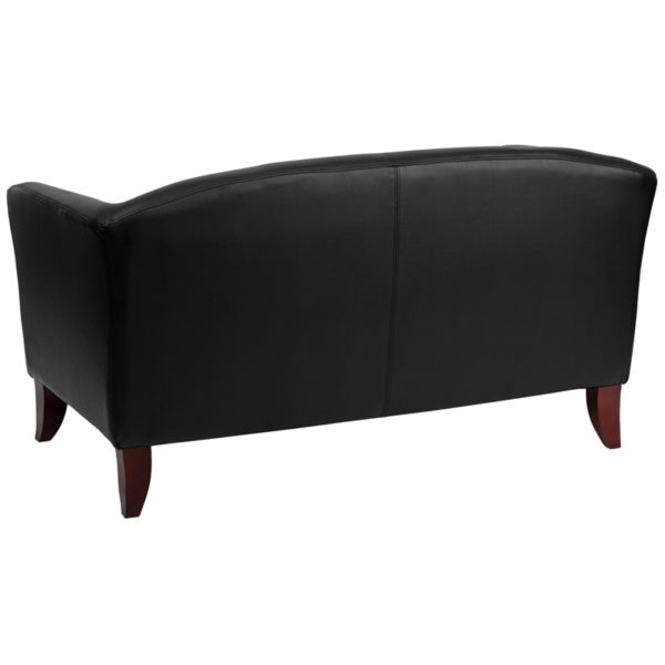 Shop for Black Leather Loveseatw/ Sloping Arms in  Orlando