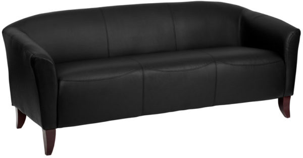 Buy Contemporary Style Black Leather Sofa near  Clermont