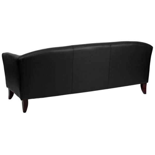 Shop for Black Leather Sofaw/ Sloping Arms near  Bay Lake