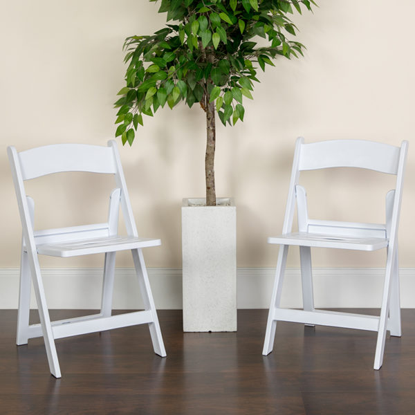 Buy Set of 2 Resin Folding Chairs White Resin Folding Chair near  Clermont