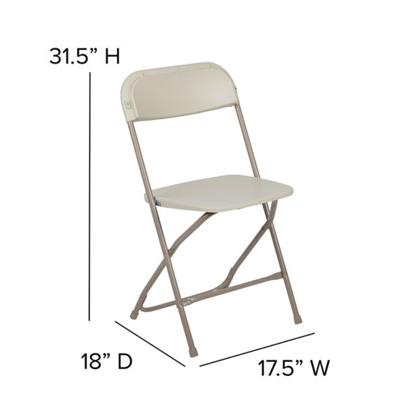 Nice 2 Pk. HERCULES Series 650 lb. Capacity Premium Plastic Folding Chair Textured seat reduces slipping folding chairs near  Clermont