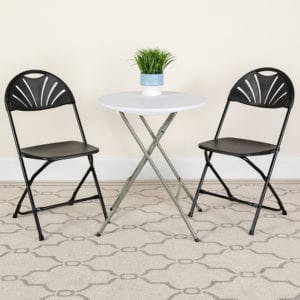Buy Set of 2 Black Plastic Folding Chairs Black Plastic Folding Chair in  Orlando