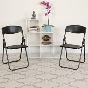 Buy Set of 2 Plastic Folding Chairs Black Plastic Folding Chair in  Orlando