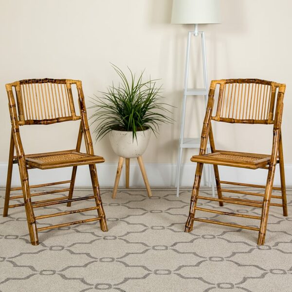 Buy Set of 2 bamboo wood folding chairs Bamboo Folding Chair near  Apopka
