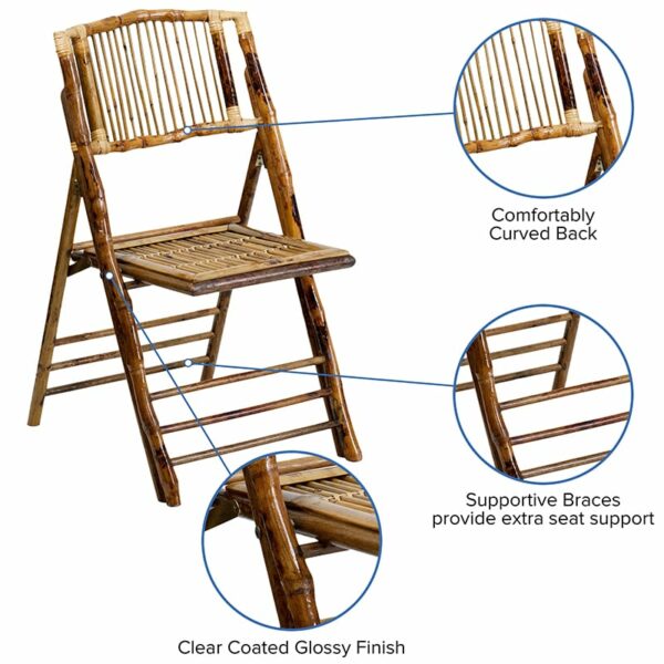 Shop for Bamboo Folding Chairw/ High Quality Construction near  Lake Buena Vista