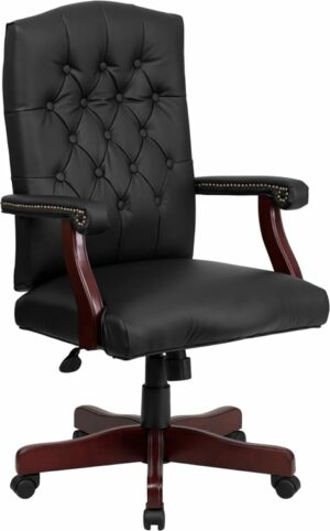 Buy Traditional Office Chair Black High Back Leather Chair near  Winter Springs