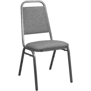 Buy Durable 1-1/2" charcoal gray fabric padded seat Charcoal Fabric Banquet Chair in  Orlando
