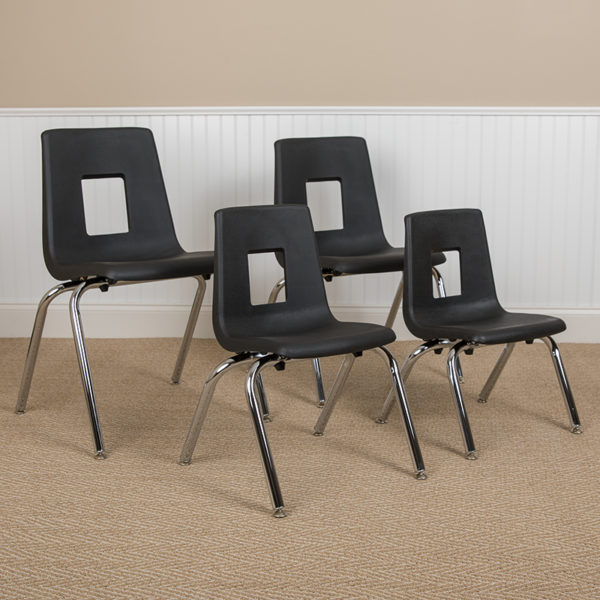 Buy Space-saving Stackable Classroom Chair Black Student Stack Chair 12" near  Daytona Beach