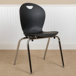 Buy Space-saving Stackable Classroom Chair Black Student Stack Chair 18" near  Leesburg