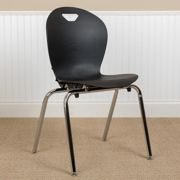 Buy Space-saving Stackable Classroom Chair Black Student Stack Chair 18" near  Casselberry