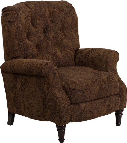 Buy Traditional Style Brown Fabric Recliner near  Lake Buena Vista