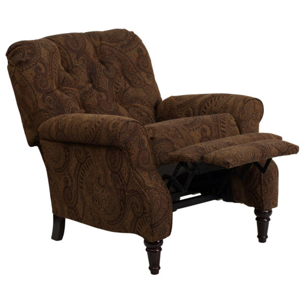Shop for Brown Fabric Reclinerw/ Rolled Arms near  Bay Lake