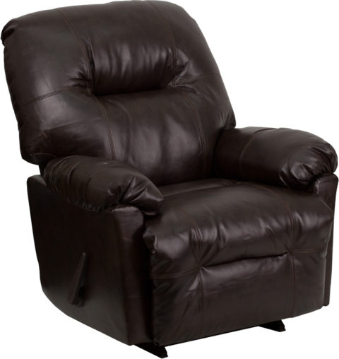 Buy Contemporary Style Brown Leather Recliner near  Kissimmee