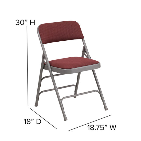 Nice HERCULES Series Curved Triple Braced & Double Hinged Patterned Fabric Metal Folding Chair 1" Thick Padded Seat with CAL 117 Foam folding chairs in  Orlando