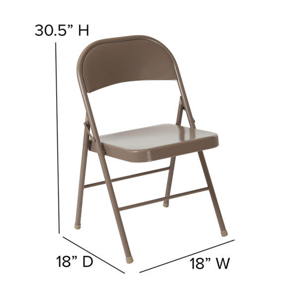 Nice HERCULES Series Double Braced Metal Folding Chair Riveted Steel Components folding chairs near  Winter Springs