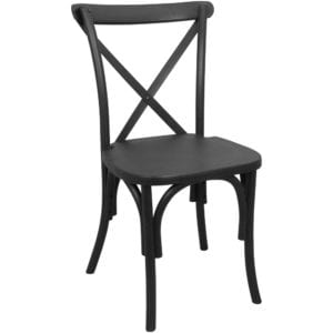 Buy Solid resin construction Black Resin X-Back Chair in  Orlando