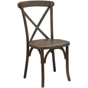 Buy Solid elmwood construction Dark Driftwood X-Back Chair near  Clermont