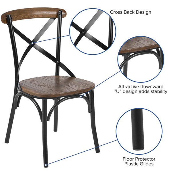 Shop for Black X-Back Dining Chairw/ Fruitwood Back and Seat in  Orlando