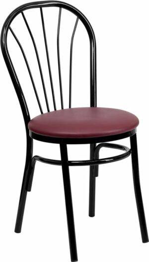 Buy Metal Dining Chair Black Fan Chair-Burg Seat near  Casselberry
