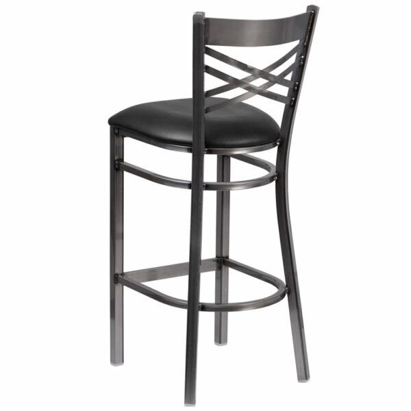 Shop for Clear X Stool-Black Seatw/ "X" Back Design near  Altamonte Springs