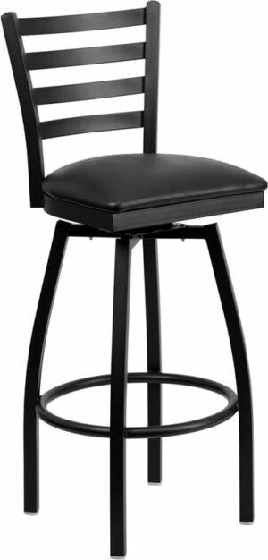 Buy Metal Dining Bar Stool Black Ladder Stool-Black Seat near  Kissimmee