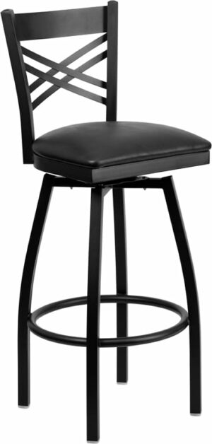 Buy Metal Dining Bar Stool Black X Swivel Stool-Blk Seat near  Kissimmee