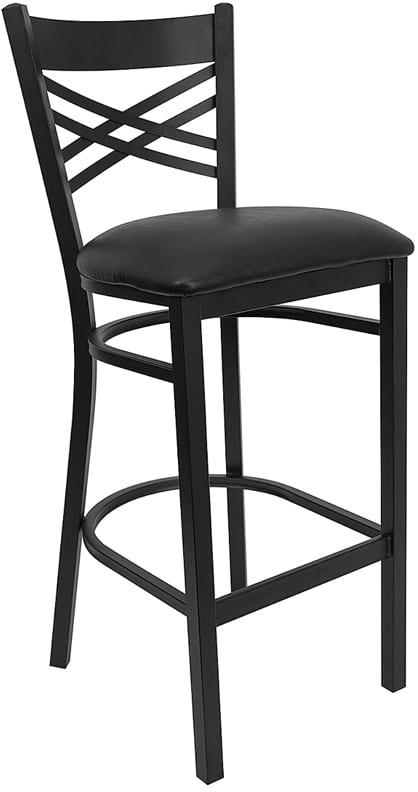 Buy Metal Dining Bar Stool Black X Stool-Black Seat near  Daytona Beach