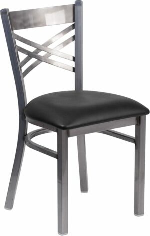 Buy Metal Dining Chair Clear X Chair-Black Seat near  Kissimmee