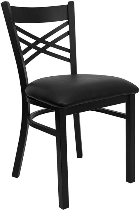 Buy Metal Dining Chair Black X Chair-Black Seat near  Bay Lake