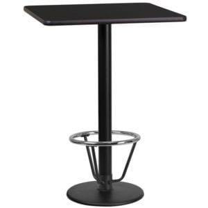 Buy Bar Height Hospitality Table 24SQ Black Table-18RD Base in  Orlando