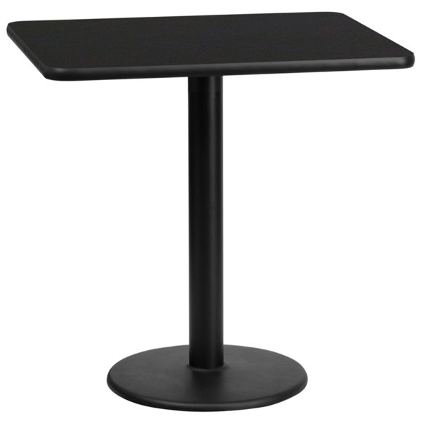 Buy Hospitality Table 24x30 Black Table-18RD Base in  Orlando