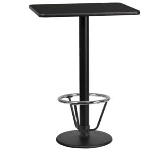 Buy Bar Height Hospitality Table 24x30 Black Table-18RD Base in  Orlando