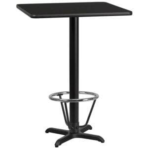 Buy Bar Height Hospitality Table 30SQ Black Table-22x22 X-Base in  Orlando