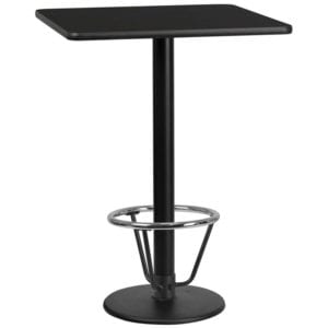 Buy Bar Height Hospitality Table 30SQ Black Table-18RD Base in  Orlando