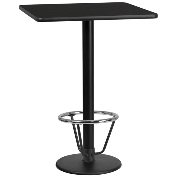 Buy Bar Height Hospitality Table 30SQ Black Table-18RD Base in  Orlando