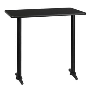 Buy Bar Height Hospitality Table 30x42 Black Table-5x22 T-Base in  Orlando