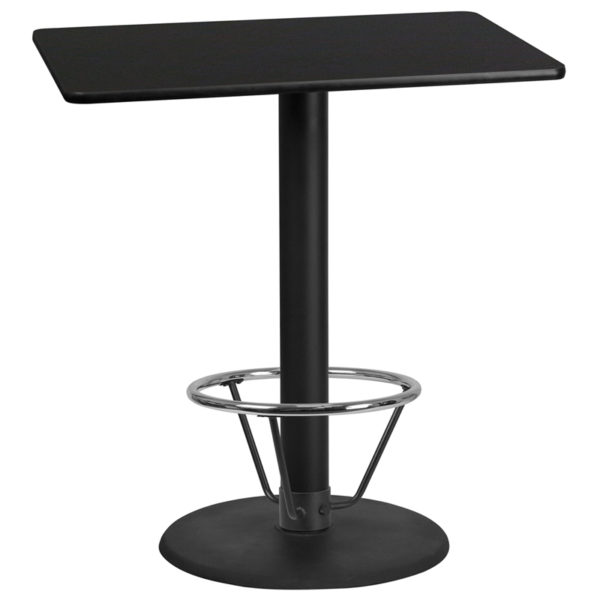 Buy Bar Height Hospitality Table 30x42 Black Table-24RD Base in  Orlando