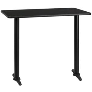 Buy Bar Height Hospitality Table 30x48 Black Table-5x22 T-Base in  Orlando