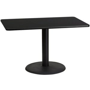 Buy Hospitality Table 30x48 Black Table-24RD Base in  Orlando