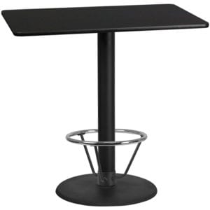 Buy Bar Height Hospitality Table 30x48 Black Table-24RD Base in  Orlando