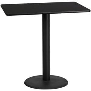 Buy Bar Height Hospitality Table 30x48 Black Table-24RD Base in  Orlando