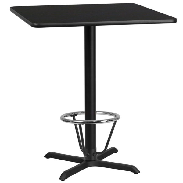 Buy Bar Height Hospitality Table 36SQ Black Table-30x30 X-Base near  Apopka