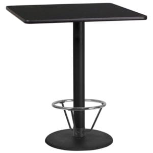 Buy Bar Height Hospitality Table 36SQ Black Table-24RD Base in  Orlando