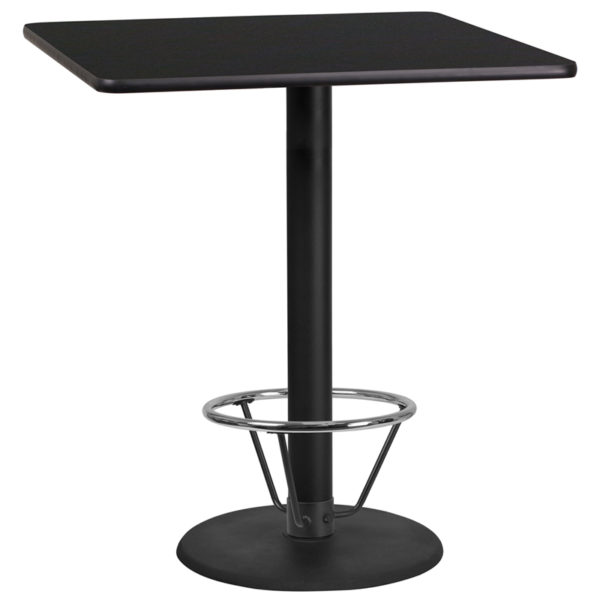 Buy Bar Height Hospitality Table 36SQ Black Table-24RD Base near  Casselberry