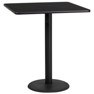Buy Bar Height Hospitality Table 36SQ Black Table-24RD Base in  Orlando