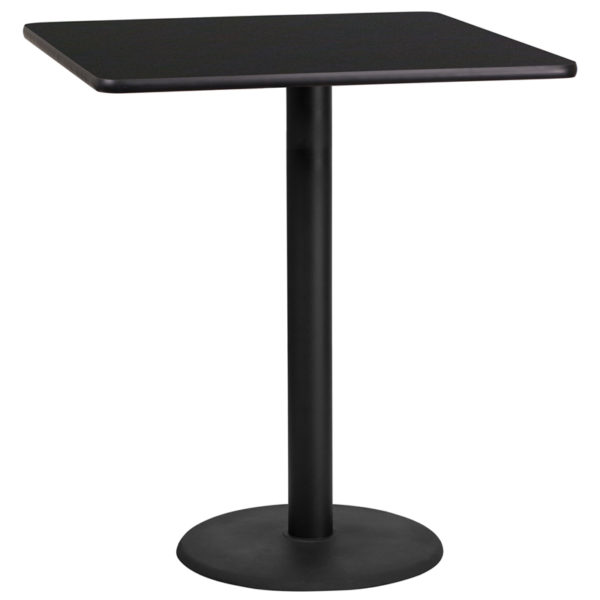 Buy Bar Height Hospitality Table 36SQ Black Table-24RD Base near  Casselberry
