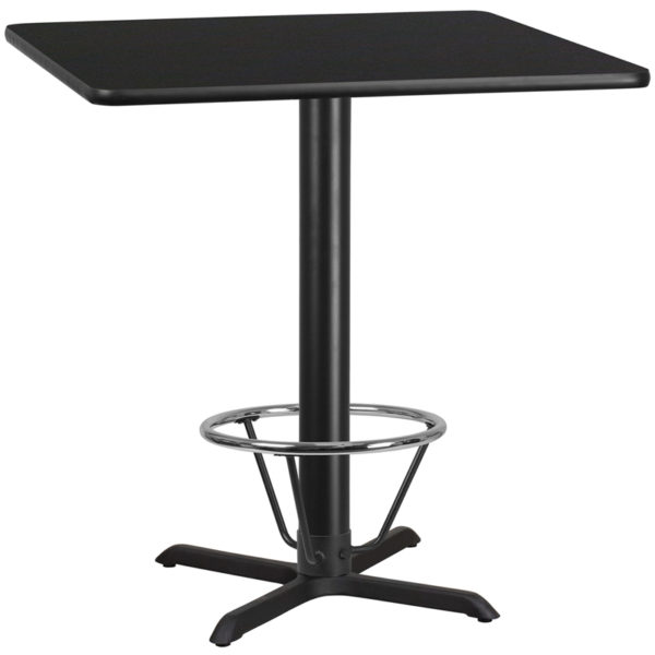 Buy Bar Height Hospitality Table 42SQ Black Table-33x33 X-Base near  Apopka
