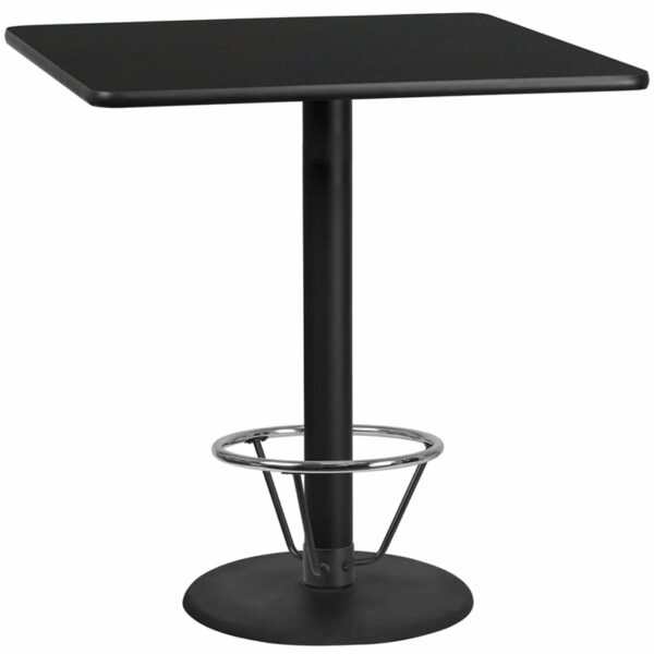 Buy Bar Height Hospitality Table 42SQ Black Table-24RD Base near  Clermont