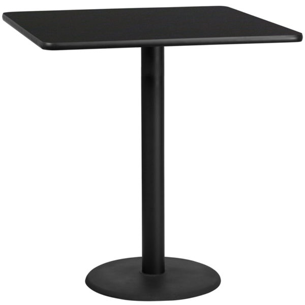 Buy Bar Height Hospitality Table 42SQ Black Table-24RD Base near  Casselberry