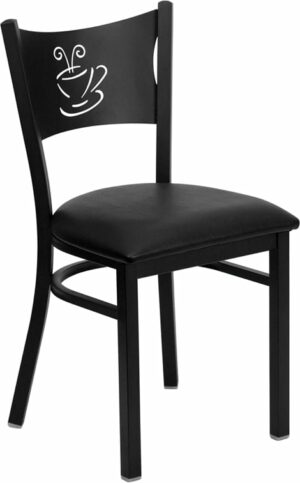 Buy Metal Dining Chair Black Coffee Chair-Black Seat near  Kissimmee